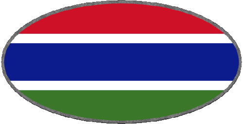 Oval 01 Gambia Afrika Fahnen 
