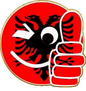 Smiley - OK Albanie Europe Drapeaux 