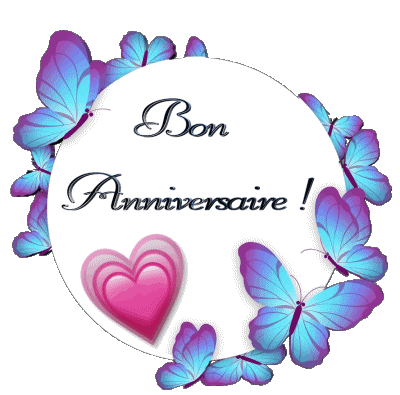 010 Fond Transparent Papillons Bon Anniversaire Français Messages 