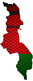 Carte Malawi Afrique Drapeaux 