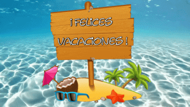 002 Sfondo animato Felices Vacaciones Spagnolo Messagi 