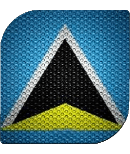 Carré Sainte Lucie Amériques Drapeaux 