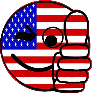 Smiley - OK U.S.A - National America Flags 