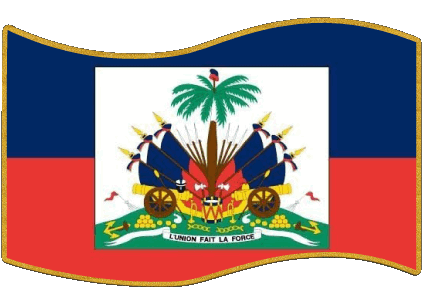 Rechteck Haiti Amerika Fahnen 
