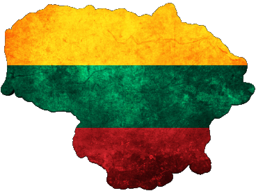 Map Lithuania Europe Flags 