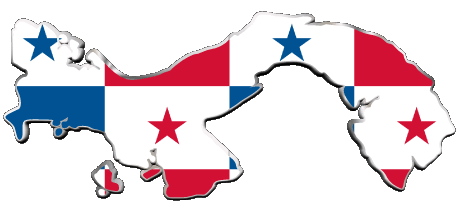 Map Panama America Flags 