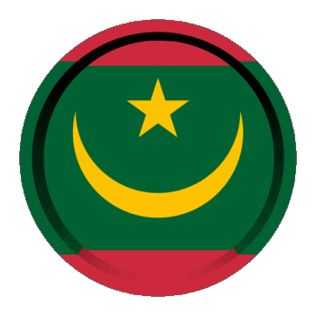 Round - Rings Mauritania Africa Flags 