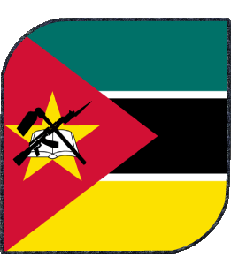 Quadrato Mozambico Africa Bandiere 