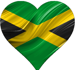 Cuore Giamaica America Bandiere 