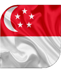 Square Singapore Asia Flags 