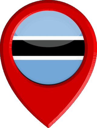 Location Pin Botswana Africa Flags 