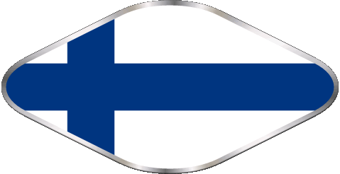 Ovale Finlande Europe Drapeaux 