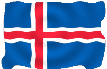 Welligkeit Island Europa Fahnen 