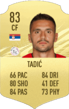 Dusan Tadic Serbia F I F A - Jugadores  cartas Vídeo Juegos Multimedia 
