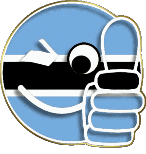 Smiley - OK Botswana Afrique Drapeaux 