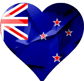 Herz Neuseeland Ozeanien Fahnen 