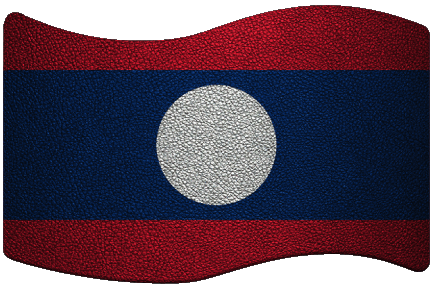 Rectangle Laos Asie Drapeaux 