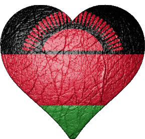 Herz Malawi Afrika Fahnen 