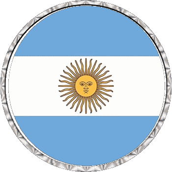Round - Rings Argentina America Flags 