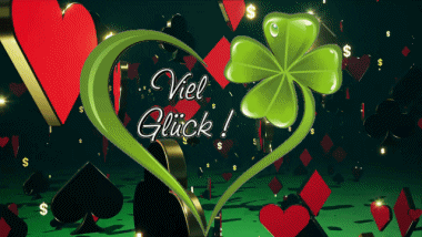 003 Fond Animé Viel Glück Allemand Messages 