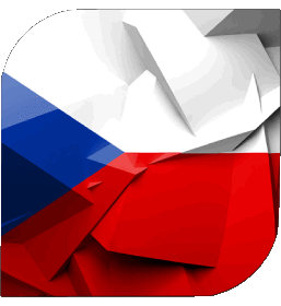 Square Czech Republic Europe Flags 