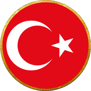 Rond Turquie Asie Drapeaux 