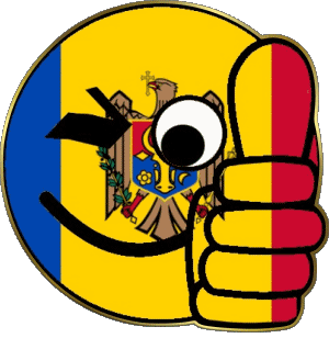 Smiley - OK Moldova Europe Flags 