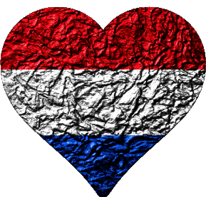 Heart Netherlands Europe Flags 