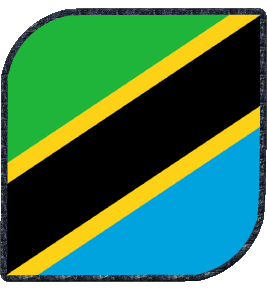 Square Tanzania Africa Flags 