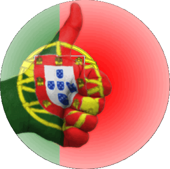 Runde Portugal Europa Fahnen 