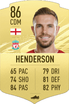 Jordan Henderson Angleterre F I F A - Joueurs Cartes Jeux Vidéo Multi Média 
