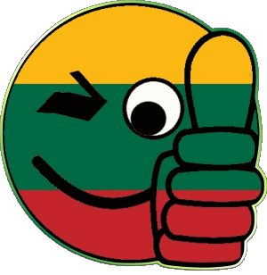 Smiley - OK Litauen Europa Fahnen 