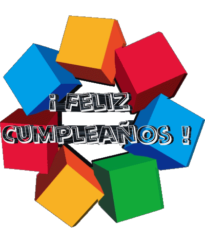 004 Transparent Background Abstracto - Geométrico Feliz Cumpleaños Spanish Messages 