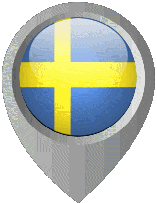 Location Pin Sweden Europe Flags 