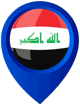 Epingle de Localisation Iraq Asie Drapeaux 