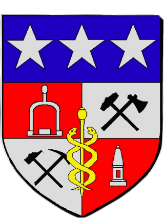 Blasón-Blasón MONTCEAU LES MINES 71 Departamentos - Ciudades Francia Banderas 