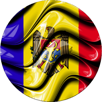Rond Moldavie Europe Drapeaux 