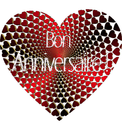 006 Coeur Bon Anniversaire Französisch Nachrichten 