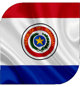 Carré Paraguay Amériques Drapeaux 