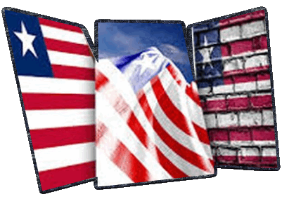 Forma 02 Liberia África Banderas 