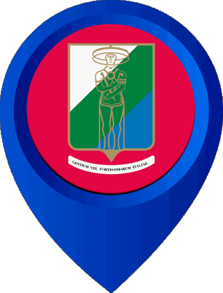 Standort-Pin Abruzzo Italien Europa Fahnen 