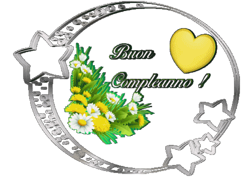 010 Sfondo trasparente Floreale Buon Compleanno Italiano Messagi 
