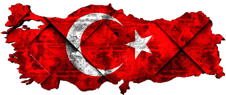 Carte Turquie Asie Drapeaux 