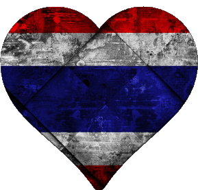 Herz Thailand Asien Fahnen 