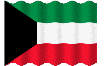 Welligkeit Kuwait Asien Fahnen 