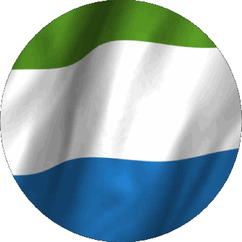 Round Sierra Leone Africa Flags 