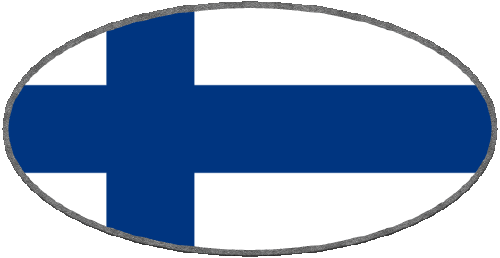Ovale Finlande Europe Drapeaux 