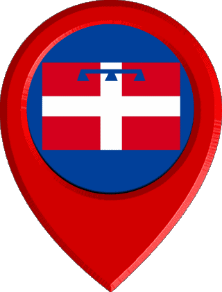Location Pin Piemonte Italy Europe Flags 