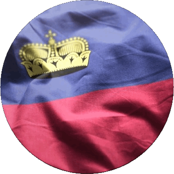 Tondo Liechtenstein Europa Bandiere 