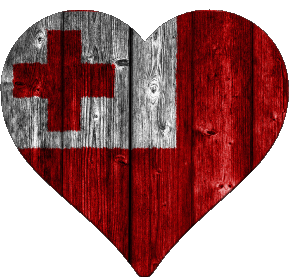 Corazón Tonga Oceanía Banderas 
